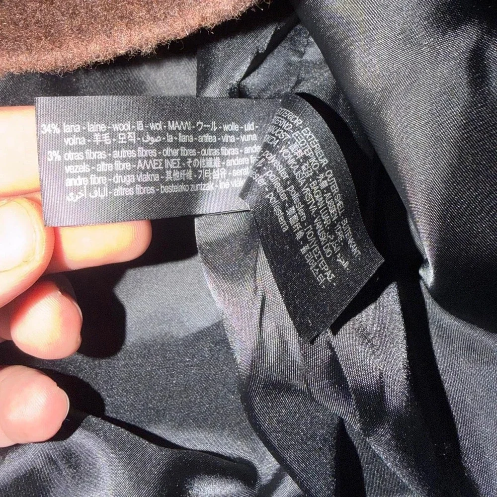 Zara wool-blend buttoned jacket